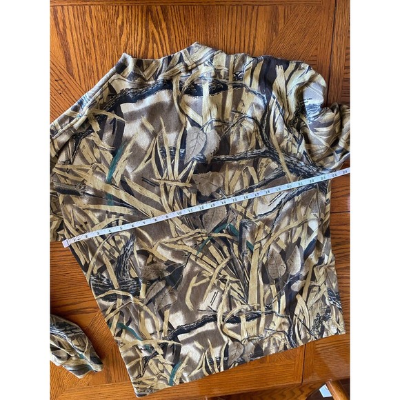Vintage 90s SASQUATCH Real Tree Waterfowl Camo Long Sleeve Henley Tee SZ XL USA - Picture 12 of 12